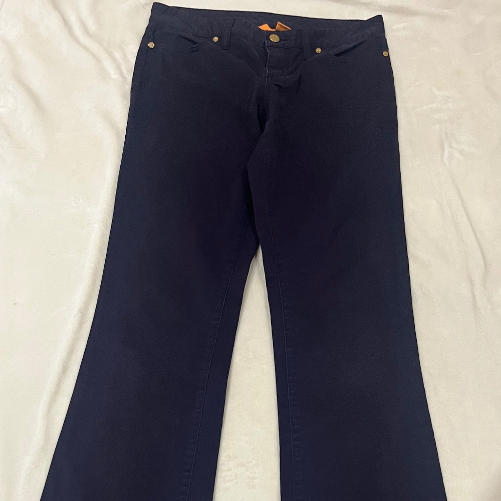 Tory Burch size 28 navy bootcut pants